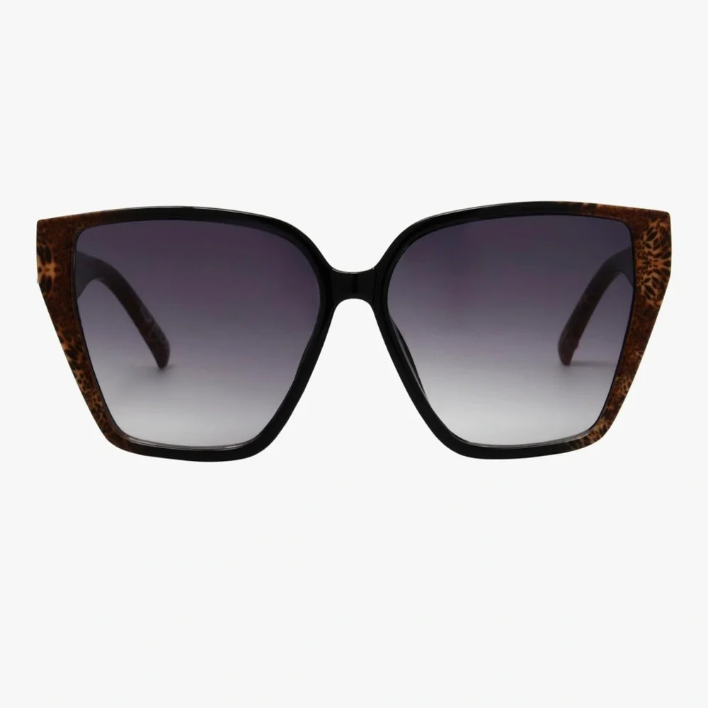 🆕 Betsey Johnson Women's Soul Shine Sunglasses Cateye, Leopard, 58 mm
